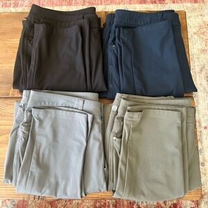 Lululemon Men’s ABC Slim-Fit 5 Pocket Pant 32x32 Warpstreme FOUR (4) Pairs